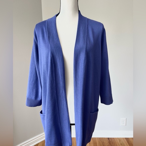 Leo & Nicole new with tags size XL petite open front cardigan 3/4 sleeve mature - Picture 1 of 13